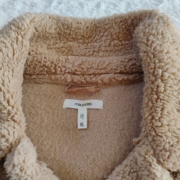 Maurices Button Down Sherpa Shacket - Picture 4 of 5